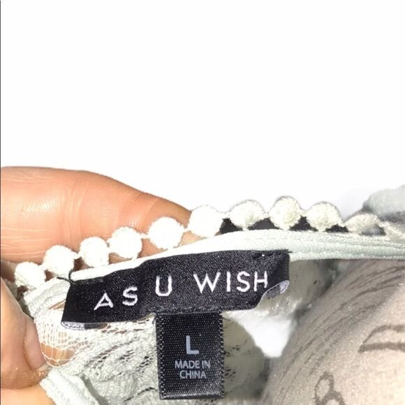 NWT As U Wish Cold Shoulder Dress Light Green Large - Picture 9 of 10